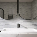 Ecoglassify White 11.82 in. x 11.82 in. Brick Joint Matte Glass Mosaic Tile