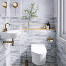 Ecoglassify White 11.82 in. x 11.82 in. Brick Joint Matte Glass Mosaic Tile