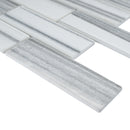 Ecoglassify White 11.82 in. x 11.82 in. Brick Joint Matte Glass Mosaic Tile