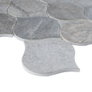 Ecoglassify Stone Gray 11.82 in. x 10.08 in. Arabesque Matte Glass Mosaic Tile