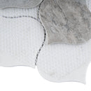 Ecoglassify Stone Gray 11.82 in. x 10.08 in. Arabesque Matte Glass Mosaic Tile