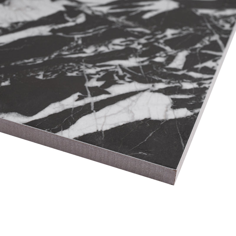 Senzia 7.87"x7.87" Matte Porcelain Floor and Wall Tile - Antique Noir
