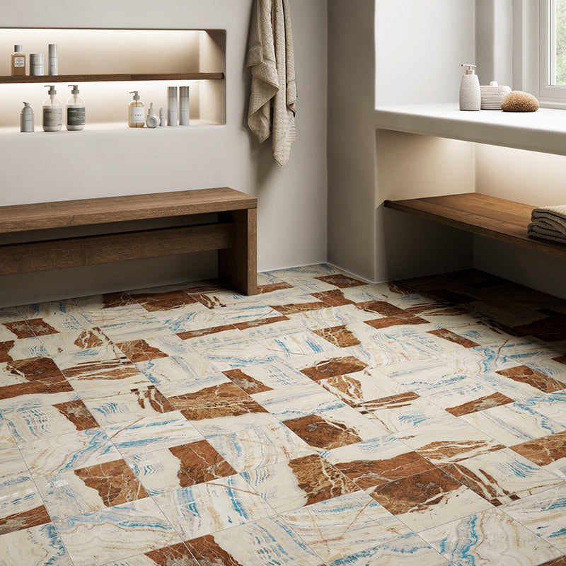 Senzia 7.87"x7.87" Matte Porcelain Floor and Wall Tile - Blue Jeans
