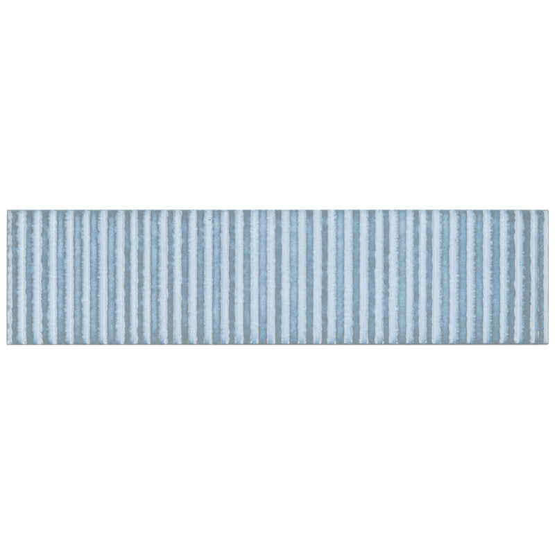 SOLDEU 2.95"x11.81" Polished Ceramic Wall Tile - Aqua Blue