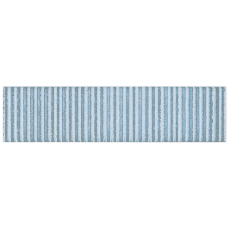 SOLDEU 2.95"x11.81" Polished Ceramic Wall Tile - Aqua Blue