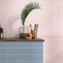 SOLDEU 2.95"x11.81" Polished Ceramic Wall Tile - Pink