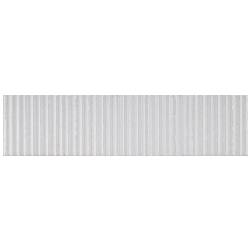 SOLDEU 2.95"x11.81" Polished Ceramic Wall Tile - White