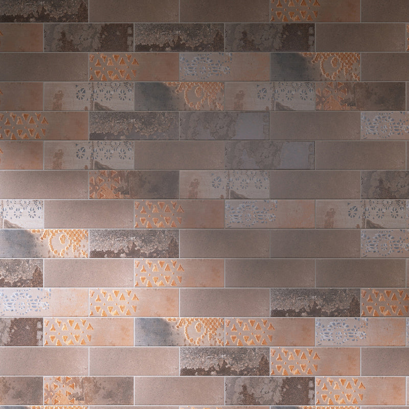 Tempo 2.6"x7.9" Matte Porcelain Floor and Wall Tile - Mud Brown