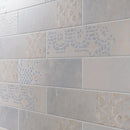 Tempo 2.6"x7.9" Matte Porcelain Floor and Wall Tile - White