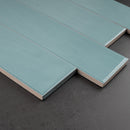 ZARATI 2.95"x11.81" Polished Ceramic Wall Tile - Acqua Blue