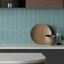 ZARATI 2.95"x11.81" Polished Ceramic Wall Tile - Acqua Blue