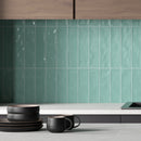 ZARATI 2.95"x11.81" Polished Ceramic Wall Tile - Acqua Blue