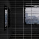 ZARATI 2.95"x11.81" Polished Ceramic Wall Tile - Black