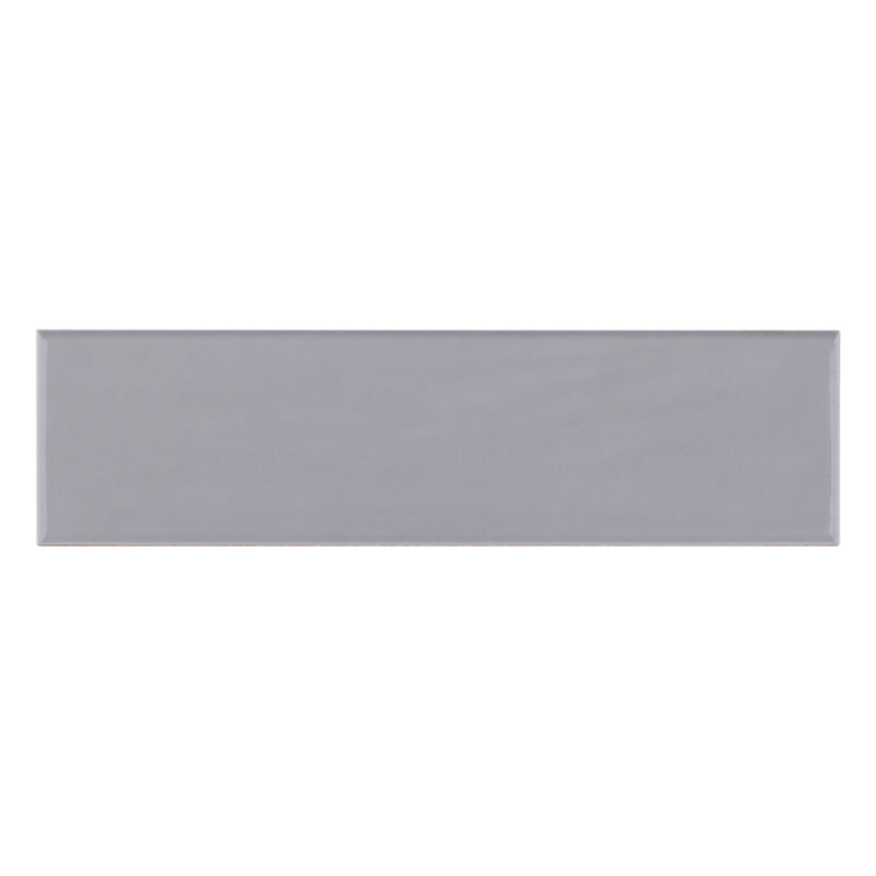 ZARATI 2.95"x11.81" Polished Ceramic Wall Tile - Light Gray