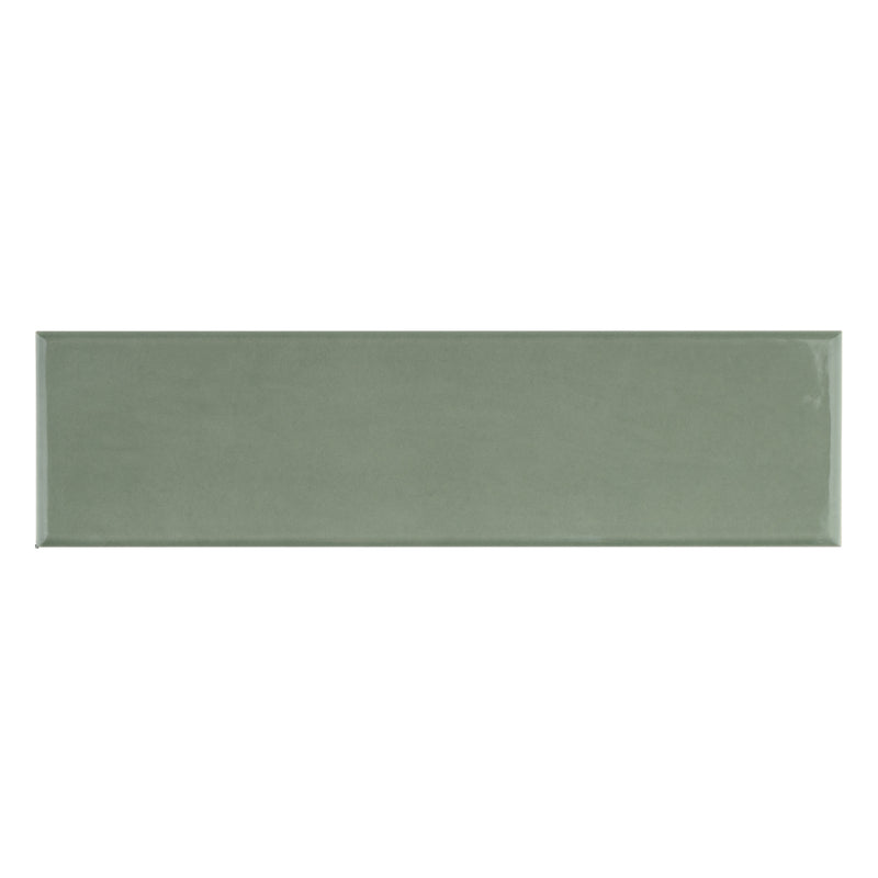 ZARATI 2.95"x11.81" Polished Ceramic Wall Tile - Jade Green