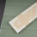 ZARATI 2.95"x11.81" Polished Ceramic Wall Tile - Jade Green