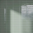 ZARATI 2.95"x11.81" Polished Ceramic Wall Tile - Jade Green