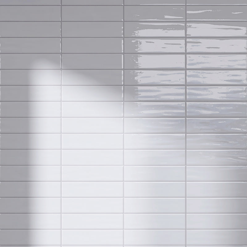 ZARATI 2.95"x11.81" Polished Ceramic Wall Tile - White