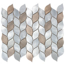 Silvleaf 12.21 in. x 13.39 in. Geometric Matte Aluminum Mosaic Tile
