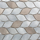 Silvleaf 12.21 in. x 13.39 in. Geometric Matte Aluminum Mosaic Tile