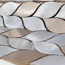 Silvleaf 12.21 in. x 13.39 in. Geometric Matte Aluminum Mosaic Tile