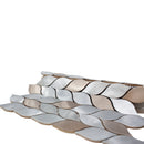Silvleaf 12.21 in. x 13.39 in. Geometric Matte Aluminum Mosaic Tile