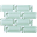 BAM-01  Soft Mint Wave Mosaic Tile