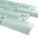 BAM-01  Soft Mint Wave Mosaic Tile