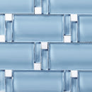 BAM-03  Sky Blue Waves Mosaic Tile