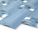 BAM-03  Sky Blue Waves Mosaic Tile