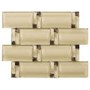 BAM-04  London Fog Waves Mosaic Tile