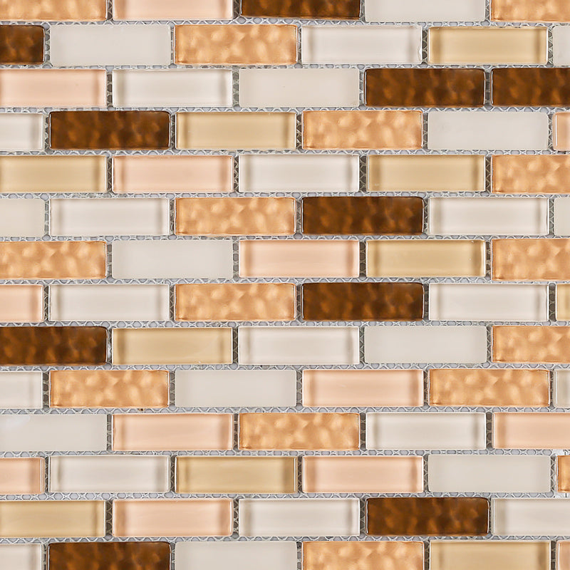 BCD-03  Cinnamon Brick Glass Mosaic Tile
