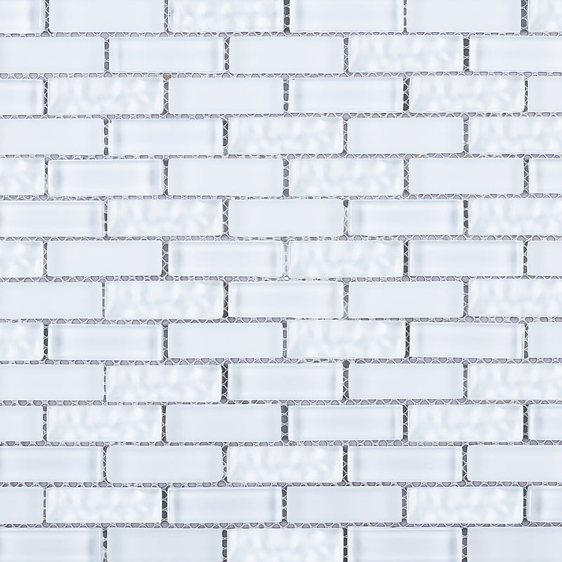 BCD-04  Crystile White Brick Glass Mosaic Tile