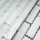 BCD-04  Crystile White Brick Glass Mosaic Tile