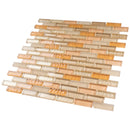 BCD-05  Beige And Orange Brick Glass Mosaic Tile