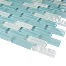 BCD-07  Baby Blue Brick Glass Mosaic Tile