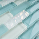 BCD-07  Baby Blue Brick Glass Mosaic Tile