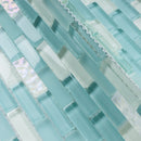 BCD-07  Baby Blue Brick Glass Mosaic Tile