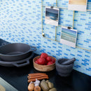 BCD-08  Maldives Blue Brick Glass Mosaic Tile