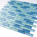 BCD-08  Maldives Blue Brick Glass Mosaic Tile
