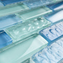 BCD-08  Maldives Blue Brick Glass Mosaic Tile