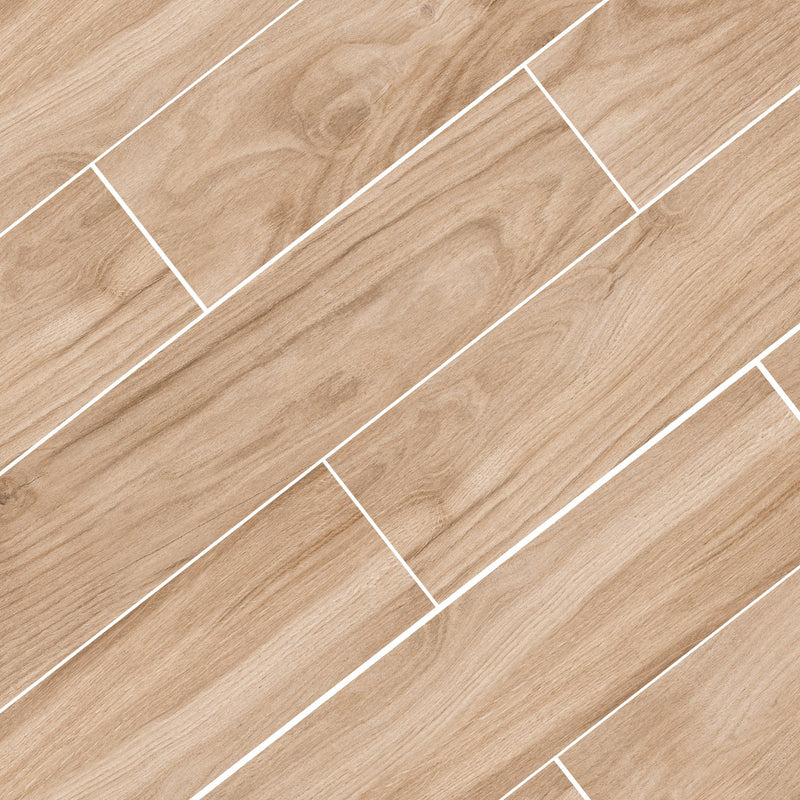 BOLZANO  Natural Wood Look Matte Porcelain Tile 8"X48"Wall & Floor