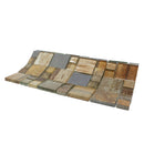 BSS-05  Brown Wood Look Glass And Stone Mosaic Tile