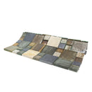 BSS-06  Grey Brown Wood Look Glass And Stone Mosaic Tile
