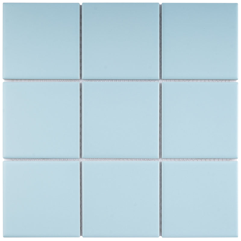 BT-PM11  4X4 Blue Porcelain Satin Mosaic Tile