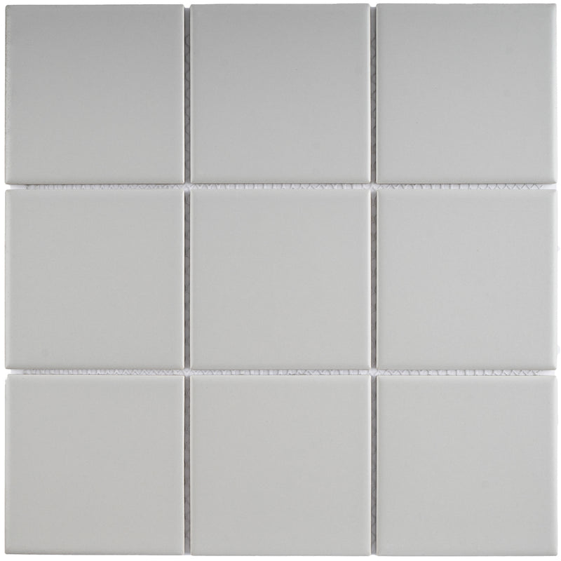 BT-PM12  4X4 Light Grey Porcelain Satin Mosaic Tile
