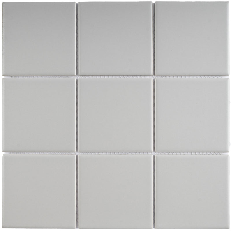 BT-PM12  4X4 Light Grey Porcelain Satin Mosaic Tile