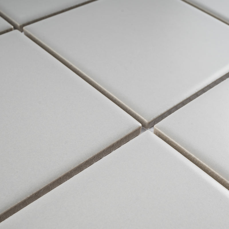 BT-PM12  4X4 Light Grey Porcelain Satin Mosaic Tile
