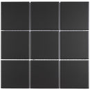 BT-PM13  4X4 Dark Grey Porcelain Satin Mosaic Tile