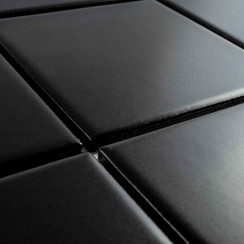 BT-PM14  4X4 Black Porcelain Satin Mosaic Tile